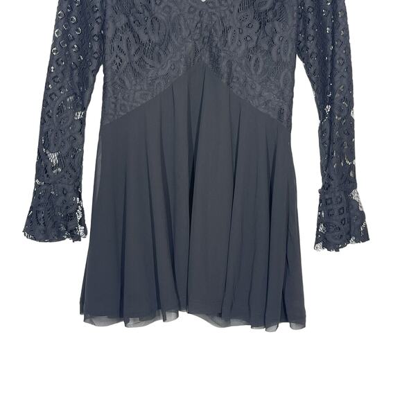 Tularosa X Revolve Skylar Mini Dress Black Lace Size Small V Neck Tie Back - Picture 5 of 12